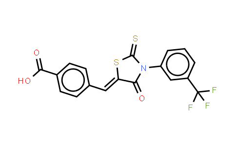 MC547653 | 307510-92-5 | 3-[(3-三氟甲基)苯基]-5-[(4-羧基苯基)亚甲基]-2-硫代-4-噻唑烷酮