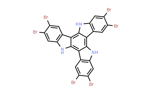 CAS No. 307519-55-7, 2,3,7,8,12,13-Hexabromo-10,15-dihydro-5H-diindolo[3,2-a:3',2'-c]carbazole