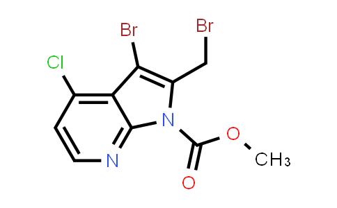 CAS No. 307951-28-6, 1H-Pyrrolo[2,3-b]pyridine-1-carboxylic acid, 3-bromo-2-(bromomethyl)-4-chloro-, methyl ester