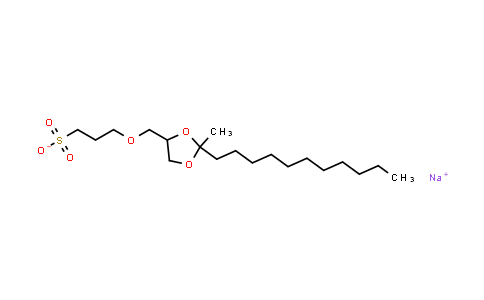 CAS No. 308818-13-5, Sodium 3-((2-methyl-2-undecyl-1,3-dioxolan-4-yl)methoxy)propane-1-sulfonate