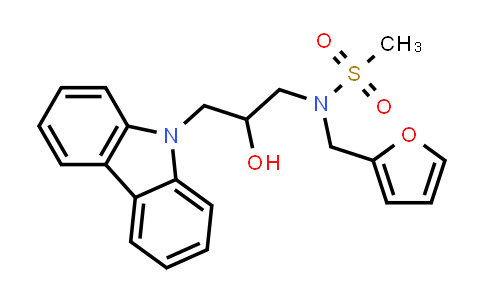 CAS No. 309928-48-1, N-(3-(9H-carbazol-9-yl)-2-hydroxypropyl)-N-(furan-2-ylmethyl)methanesulfonamide