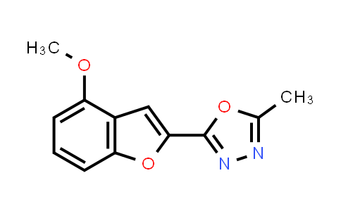 CAS No. 310390-90-0, 2-(4-Methoxy-1-benzofuran-2-yl)-5-methyl-1,3,4-oxadiazole