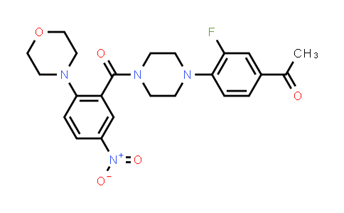 CAS No. 310415-30-6, Ethanone, 1-[3-fluoro-4-[4-[2-(4-morpholinyl)-5-nitrobenzoyl]-1-piperazinyl]phenyl]-