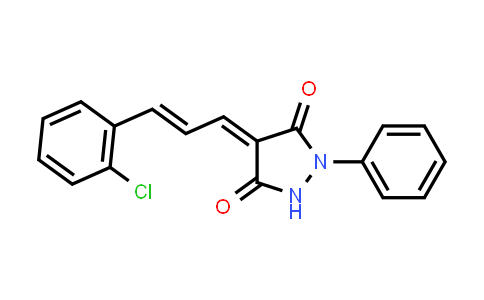 CAS No. 310460-39-0, 3,5-Pyrazolidinedione, 4-[3-(2-chlorophenyl)-2-propenylidene]-1-phenyl- (9CI)