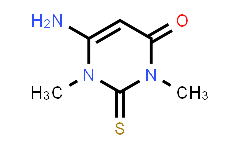 CAS No. 3120-52-3, 4(1H)-Pyrimidinone, 6-amino-2,3-dihydro-1,3-dimethyl-2-thioxo-