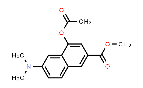 CAS No. 31206-80-1, 2-Naphthalenecarboxylic acid, 4-(acetyloxy)-6-(dimethylamino)-, methyl ester