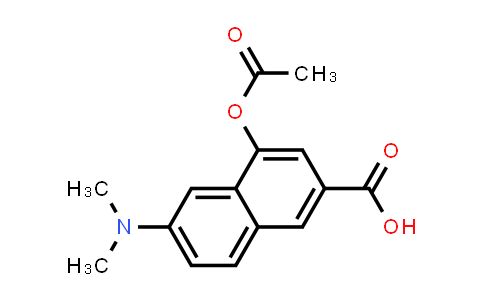 CAS No. 31222-35-2, 2-Naphthalenecarboxylic acid, 4-(acetyloxy)-6-(dimethylamino)-