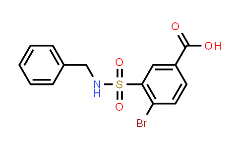 CAS No. 312758-94-4, 3-[(Benzylamino)sulfonyl]-4-bromobenzoic acid