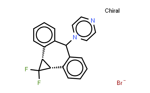 CAS No. 312905-15-0, Pyrazinium, 1-[(1aR,10bS)-1,1-difluoro-1,1a,6,10b-tetrahydrodibenzo[a,e]cyclopropa[c]cyclohepten-6-yl]-, bromide (1:1), rel-