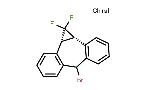 CAS No. 312905-19-4, Dibenzo[a,e]cyclopropa[c]cycloheptene, 6-bromo-1,1-difluoro-1,1a,6,10b-tetrahydro-, (1aR,10bS)-rel-