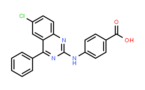 CAS No. 313398-28-6, 4-[(6-Chloro-4-phenylquinazolin-2-yl)amino]benzoic acid