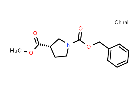 CAS No. 313706-14-8, 1-Benzyl 3-methyl (S)-pyrrolidine-1,3-dicarboxylate