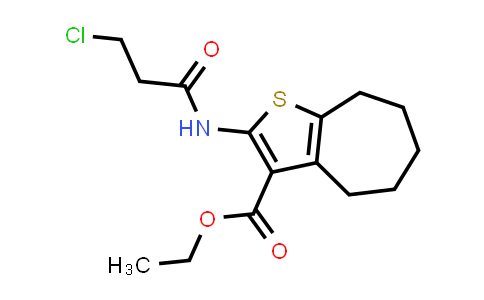 CAS No. 314244-45-6, Ethyl 2-(3-chloropropanamido)-5,6,7,8-tetrahydro-4H-cyclohepta[b]thiophene-3-carboxylate