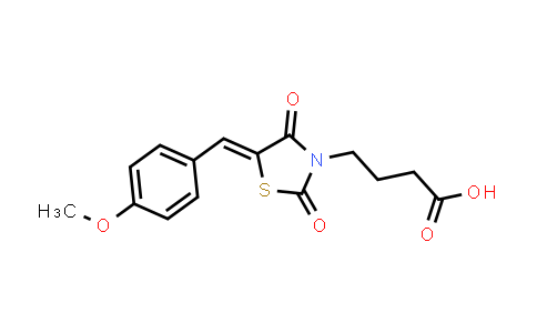 CAS No. 314260-18-9, 4-{5-[(4-methoxyphenyl)methylidene]-2,4-dioxo-1,3-thiazolidin-3-yl}butanoic acid