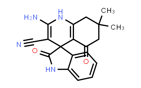 CAS No. 314745-96-5, 2'-Amino-7',7'-dimethyl-2,5'-dioxo-5',6',7',8'-tetrahydro-1'H-spiro[indoline-3,4'-quinoline]-3'-carbonitrile