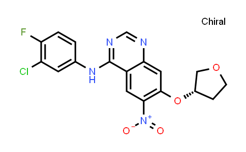 CAS No. 314771-88-5, (S)-N-(3-chloro-4-fluorophenyl)-6-nitro-7-(tetrahydrofuran-3-yloxy)quinazolin-4-amine