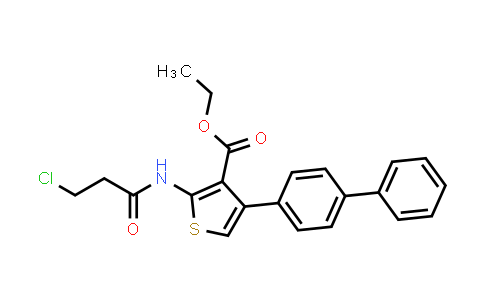 CAS No. 315684-10-7, Ethyl 4-([1,1'-biphenyl]-4-yl)-2-(3-chloropropanamido)thiophene-3-carboxylate