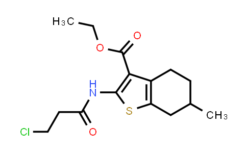 CAS No. 315694-92-9, Ethyl 2-(3-chloropropanamido)-6-methyl-4,5,6,7-tetrahydrobenzo[b]thiophene-3-carboxylate