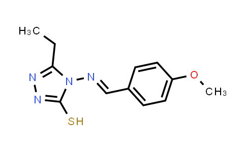 CAS No. 31821-84-8, 5-Ethyl-4-[(4-methoxybenzylidene)amino]-4h-1,2,4-triazole-3-thiol