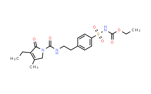 CAS No. 318515-70-7, Ethyl (4-(2-(3-ethyl-4-methyl-2-oxo-2,5-dihydro-1H-pyrrole-1-carboxamido)ethyl)phenyl)sulfonylcarbamate