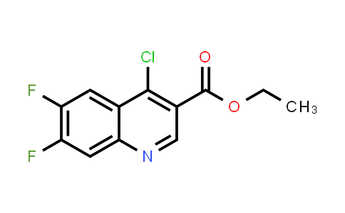 CAS No. 318685-01-7, Ethyl 4-chloro-6,7-difluoroquinoline-3-carboxylate