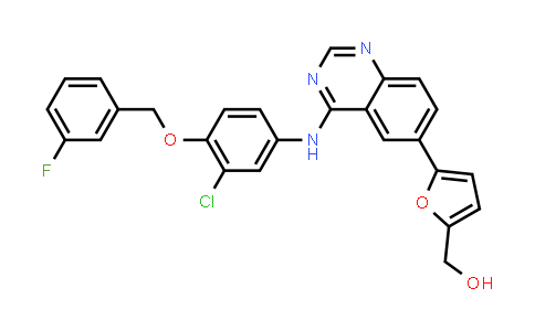 CAS No. 320337-48-2, 5-[4-[[3-Chloro-4-[(3-fluorophenyl)methoxy]phenyl]amino]-6-quinazolinyl]-2-furanmethanol