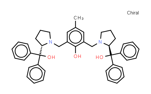 CAS No. 320714-00-9, (S,S)-(+)-2,6-Bis[2-(hydroxydiphenylmethyl)-1-pyrrolidinyl-methyl]-4-methylphenol