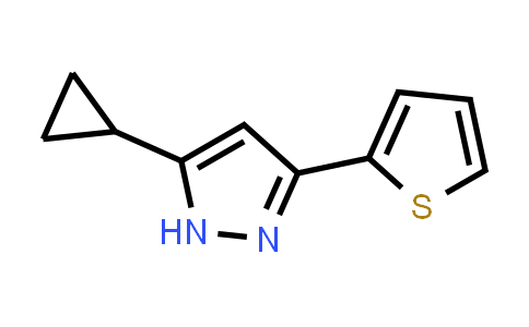 CAS No. 320718-46-5, 5-Cyclopropyl-3-(thiophen-2-yl)-1H-pyrazole