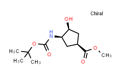 CAS No. 321744-14-3, Methyl (1S,3R,4S)-3-{[(tert-butoxy)carbonyl]amino}-4-hydroxycyclopentane-1-carboxylate