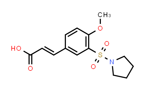CAS No. 324779-72-8, 3-[4-Methoxy-3-(pyrrolidine-1-sulfonyl)phenyl]prop-2-enoic acid