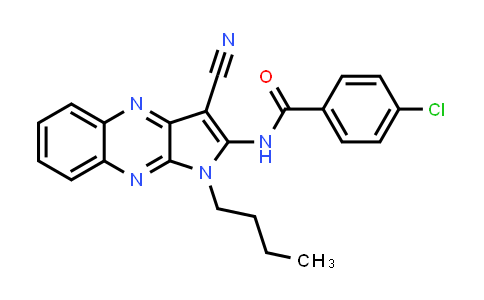 CAS No. 325766-05-0, N-(1-Butyl-3-cyano-1H-pyrrolo[2,3-b]quinoxalin-2-yl)-4-chlorobenzamide