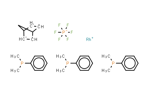 CAS No. 32761-50-5, Tris(dimethylphenylphosphine)](2,5-norbornadiene)rhodium(I) hexafluorophosphate