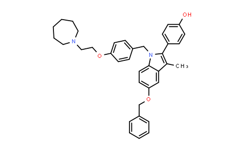 CAS No. 328933-58-0, 4-(1-(4-(2-(Azepan-1-yl)ethoxy)benzyl)-5-(benzyloxy)-3-methyl-1H-indol-2-yl)phenol