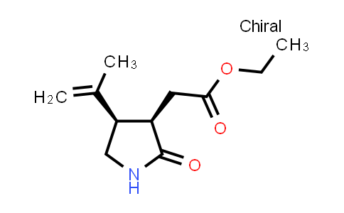 CAS No. 329055-31-4, 3-Pyrrolidineacetic acid, 4-(1-methylethenyl)-2-oxo-, ethyl ester, (3R,4R)-rel-