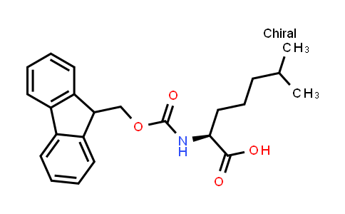 CAS No. 329270-51-1, (S)-2-((((9H-Fluoren-9-yl)methoxy)carbonyl)amino)-6-methylheptanoic acid