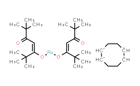 CAS No. 329735-79-7, Bis(2,2,6,6-tetramethyl-3,5-heptanedionato)(1,5-cyclooctadiene)ruthenium(II)