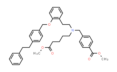 DY548933 | 329773-33-3 | Methyl 4-(((5-methoxy-5-oxopentyl)(2-((4-phenethylbenzyl)oxy)phenethyl)amino)methyl)benzoate