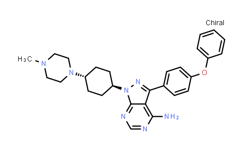 330786-01-1 | 1H-Pyrazolo[3,4-d]pyrimidin-4-amine, 1-[trans-4-(4-methyl-1-piperazinyl)cyclohexyl]-3-(4-phenoxyphenyl)-