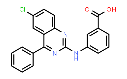 CAS No. 330950-71-5, 3-((6-Chloro-4-phenylquinazolin-2-yl)amino)benzoic acid