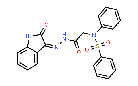 CAS No. 331727-32-3, Glycine, N-phenyl-N-(phenylsulfonyl)-, (1,2-dihydro-2-oxo-3H-indol-3-ylidene)hydrazide (9CI)