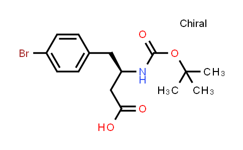 CAS No. 331763-75-8, (R)-4-(4-Bromophenyl)-3-((tert-butoxycarbonyl)amino)butanoic acid