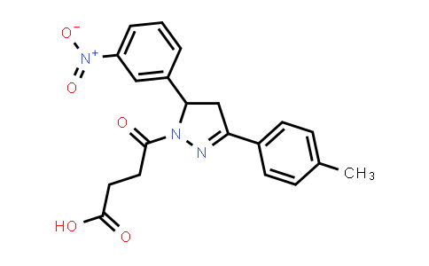 MC549167 | 332390-96-2 | 4-(5-(3-Nitrophenyl)-3-(p-tolyl)-4,5-dihydro-1H-pyrazol-1-yl)-4-oxobutanoic acid