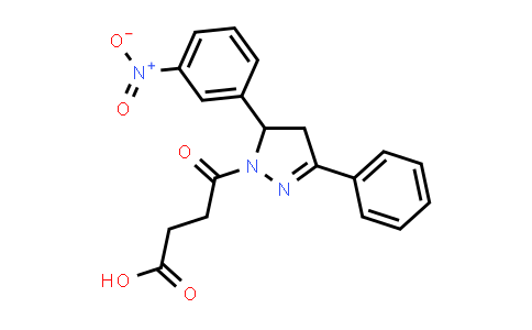 CAS No. 332867-69-3, 4-(5-(3-Nitrophenyl)-3-phenyl-4,5-dihydro-1H-pyrazol-1-yl)-4-oxobutanoic acid
