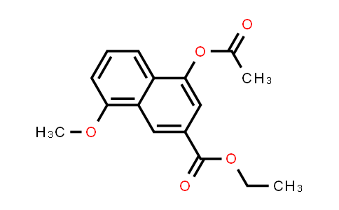 CAS No. 33295-50-0, 2-Naphthalenecarboxylic acid, 4-(acetyloxy)-8-methoxy-, ethyl ester