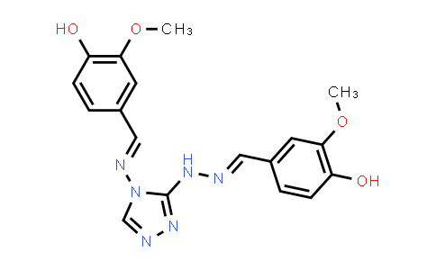CAS No. 333342-10-2, 4-((E)-(2-(4-((E)-(4-hydroxy-3-methoxybenzylidene)amino)-4H-1,2,4-triazol-3-yl)hydrazono)methyl)-2-methoxyphenol