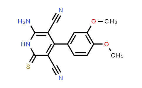 CAS No. 333782-81-3, 6-Amino-4-(3,4-dimethoxyphenyl)-2-thioxo-1,2-dihydropyridine-3,5-dicarbonitrile