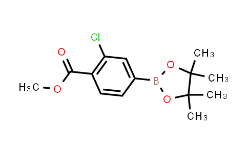 CAS No. 334018-52-9, Methyl 2-chloro-4-(4,4,5,5-tetramethyl-1,3,2-dioxaborolan-2-yl)benzoate