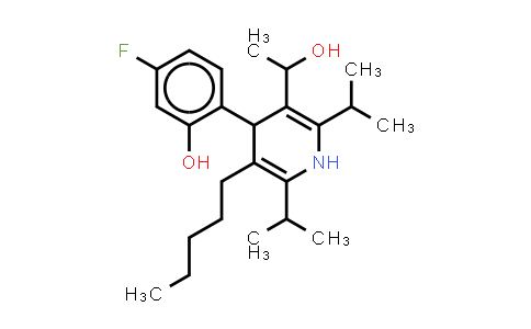 CAS No. 334992-00-6, 3-Pyridinemethanol, 4-(4-fluoro-2-hydroxyphenyl)-a-methyl-2,6-bis(1-methylethyl)-5-pentyl-