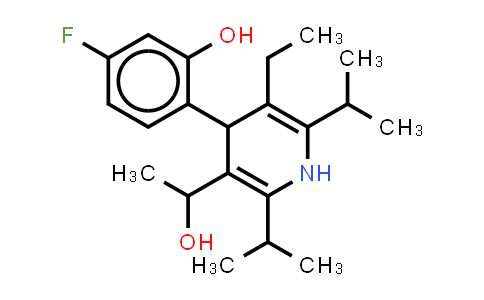CAS No. 334992-03-9, 3-Pyridinemethanol, 5-ethyl-4-(4-fluoro-2-hydroxyphenyl)-a-methyl-2,6-bis(1-methylethyl)-