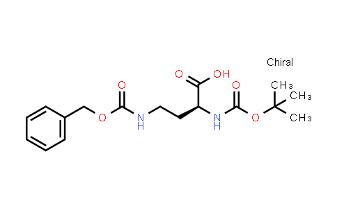 CAS No. 3350-20-7, (S)-4-(((Benzyloxy)carbonyl)amino)-2-((tert-butoxycarbonyl)amino)butanoic acid